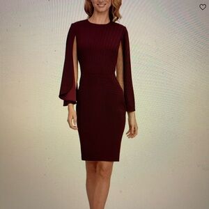 Calvin Klein Cape sleeve sheath dress size 10